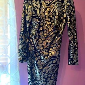 Dress the population midi dress with open back